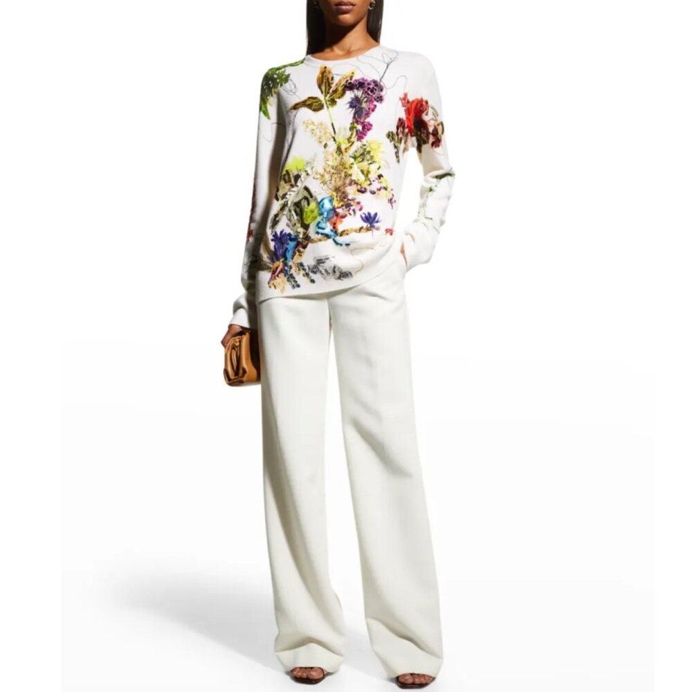 JASON WU COLLECTION SEQUIN/CRYSTALS EMBELLISHED SWEATER SIZE S/XS NEW